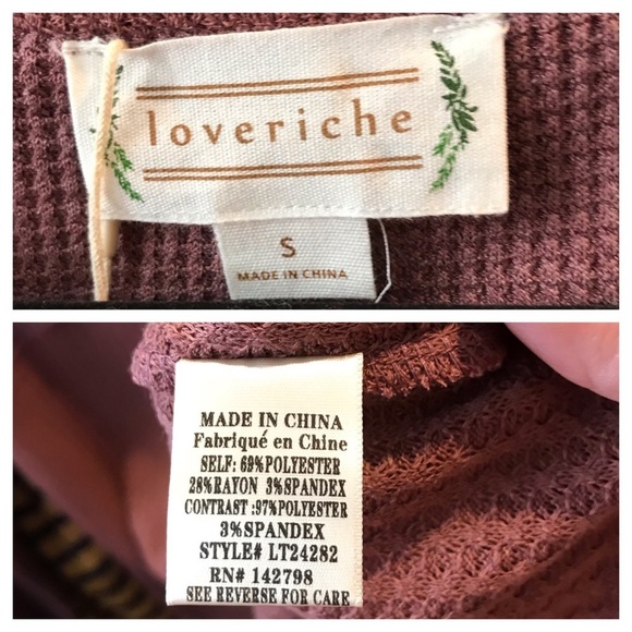 Love Riche rosewood Waffle Knit Crew Neck top - Picture 8 of 8